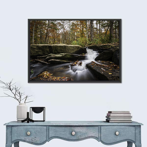 Cheaha Falls in Autumn Canvas Wall Art