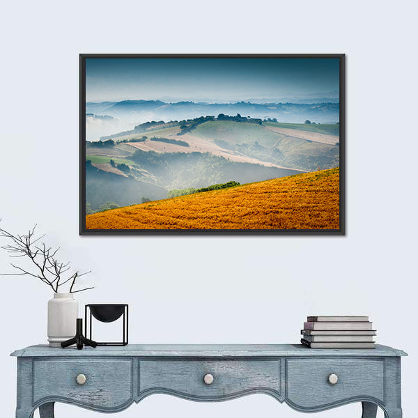 Lovely Italian Countryside In Morning Light Canvas Wall Art