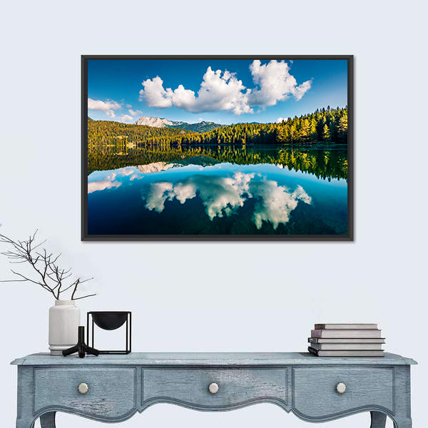 Black Lake Crno Jezero In Montenegro Canvas Wall Art