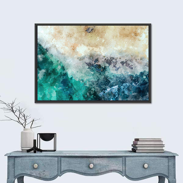 Ocean And Beach Abstract Canvas Wall Art