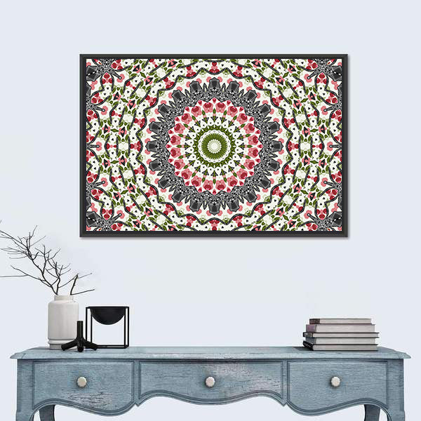 Geometric Mandala Pattern Canvas Wall Art