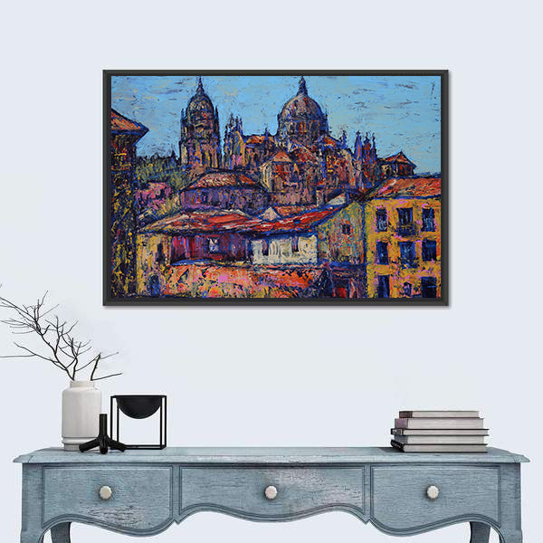 Salamanca Old City Street Canvas Wall Art