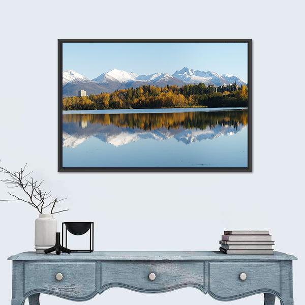 Anchorage Coastline in Alaska Canvas Wall Art