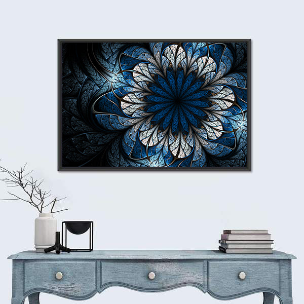 Fractal Flower Mandala Canvas Wall Art