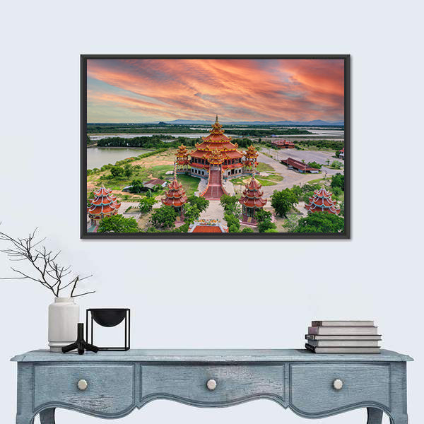 Wat Petch Suwan Chinese Temple In Thailand Canvas Wall Art