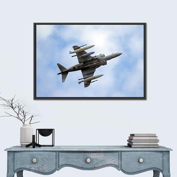 Military Airplane Harrier II Plus Canvas Wall Art