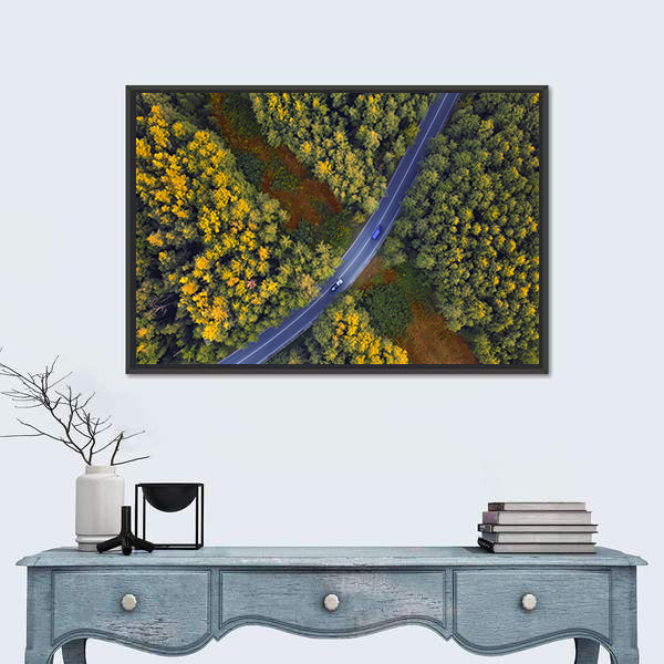 Travel Through Forest Canvas Wall Art