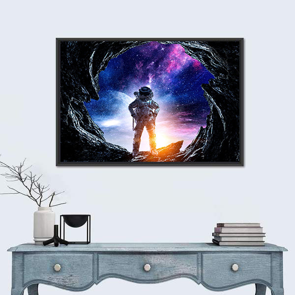Astronaut at Spacewalk Canvas Wall Art