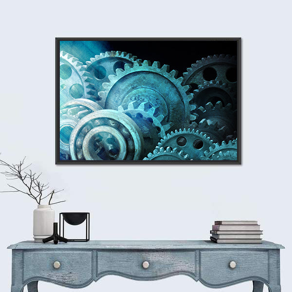 Industrial Cogs Gears Canvas Wall Art