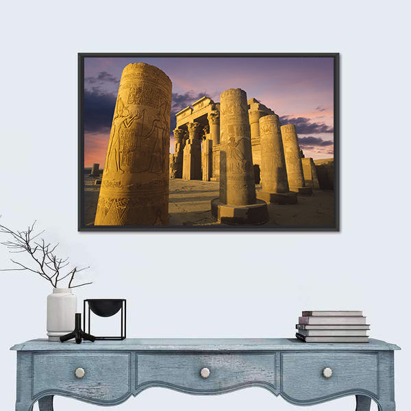 Kom Ombo Temple at Sunset Canvas Wall Art