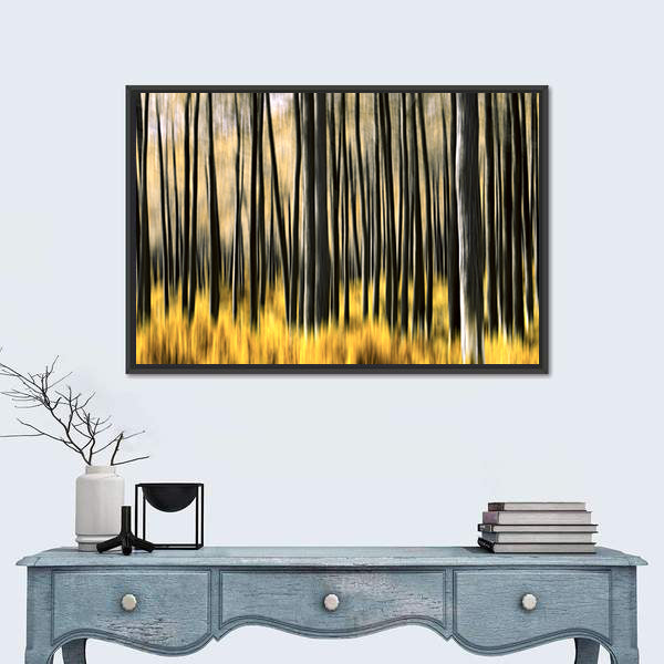 Motion Blur Forest Canvas Wall Art