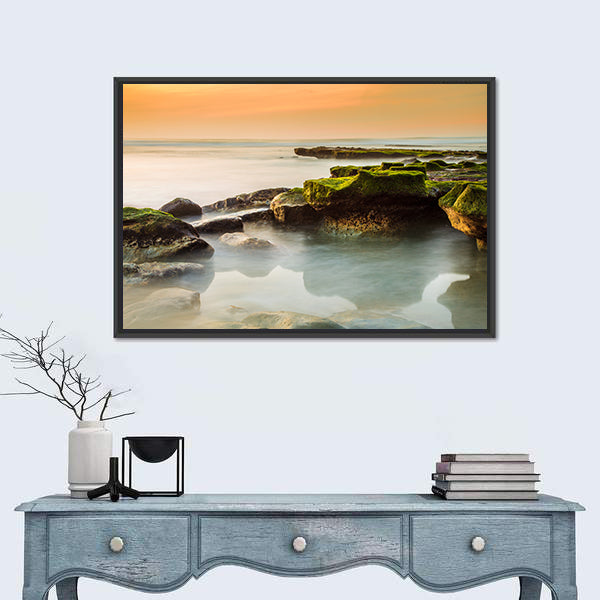 Rocky Del Mar Coastline Canvas Wall Art