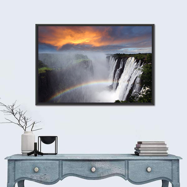 Victoria Falls In Zambia Canvas Wall Art