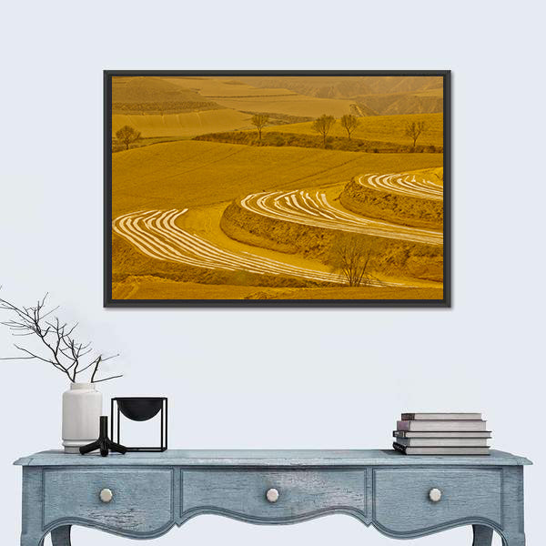 Loess Plateau Terraced Fields Canvas Wall Art