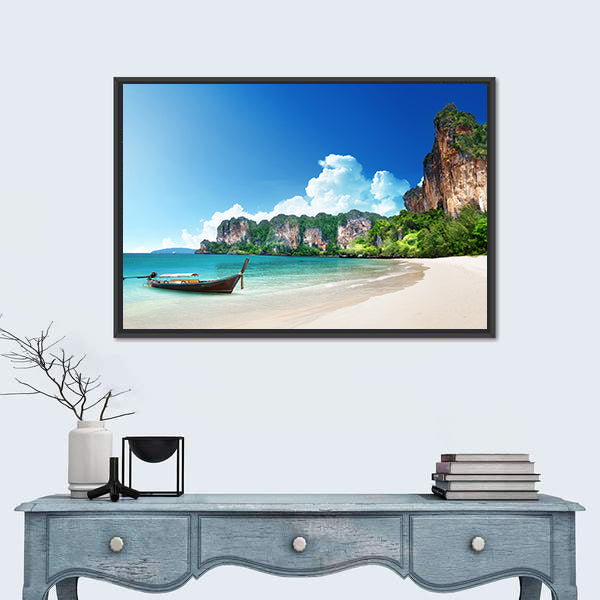 Railay Beach In Krabi Thailand Canvas Wall Art