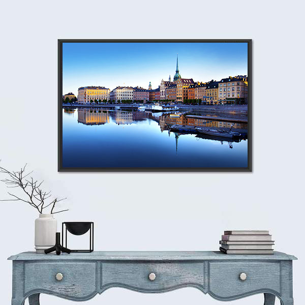 Old Town Of Stockholm In Sweden Canvas Wall Art