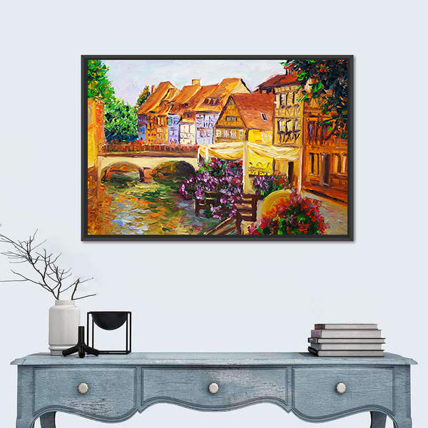 Venice Canal Oil Painting Canvas Wall Art