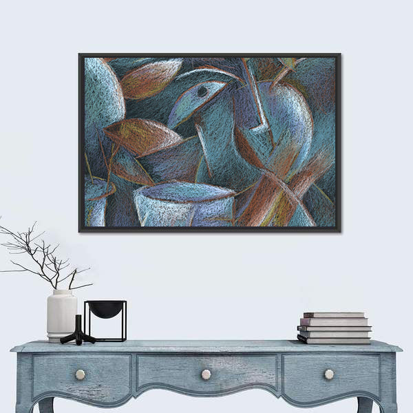 Cubism Pastel Artwork Canvas Wall Art