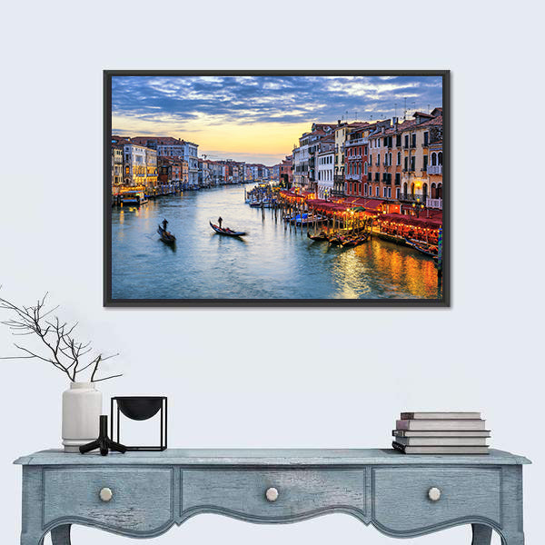 Grand Canal Venice at Sunset Canvas Wall Art