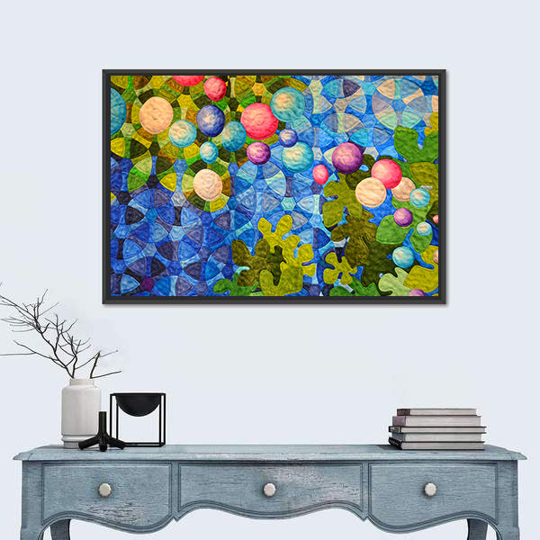 Contemporary Patchwork Quilt Canvas Wall Art