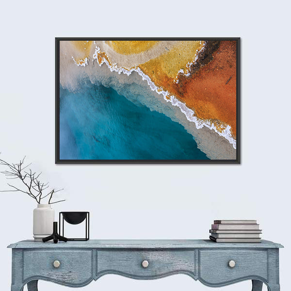 Hot Spring In Yellowstone National Park In Wyoming Canvas Wall Art