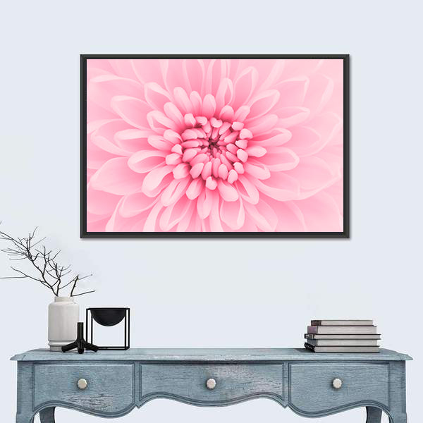 Pink Chrysanthemum Petals Canvas Wall Art