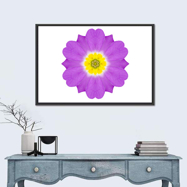 Purple Kaleidoscopic Flower Canvas Wall Art