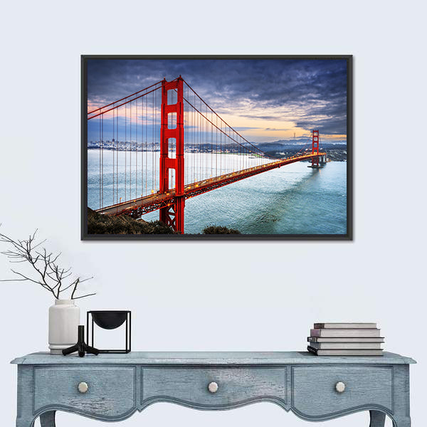 Golden Gate Bridge at Dusk Canvas Wall Art