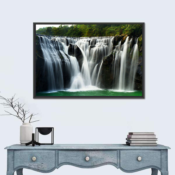 Waterfall In ShiFen Taiwan Canvas Wall Art