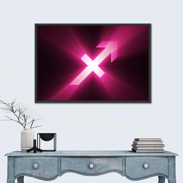 Sagittarius Horoscope Symbol Canvas Wall Art