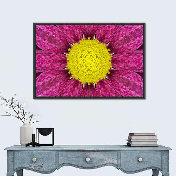 Purple Concentric Flower Canvas Wall Art