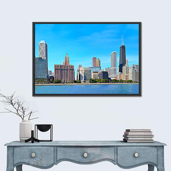 Chicago Lakeshore Skyline Canvas Wall Art