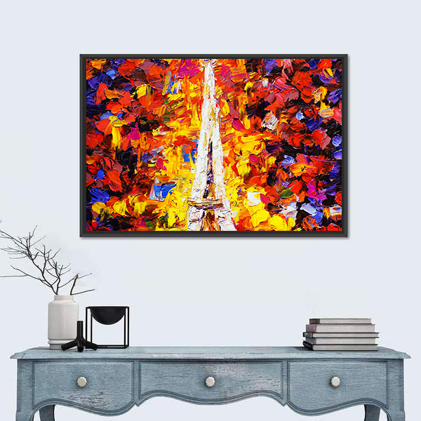 Eiffel Tower In Paris Canvas Wall Art