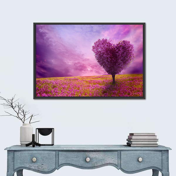 Tree Of Love In Spring Canvas Wall Art