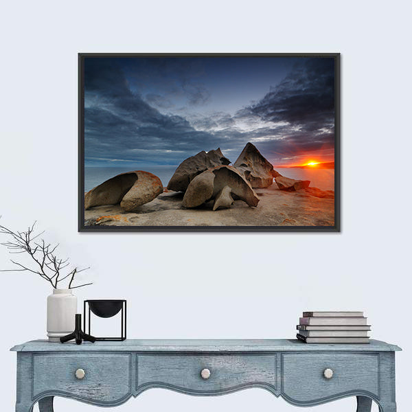 Remarkable Rocks on Kangaroo Island Beach Canvas Wall Art
