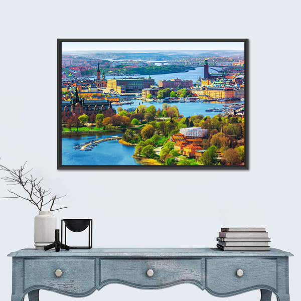 Old Town Gamla Stan In Stockholm Canvas Wall Art