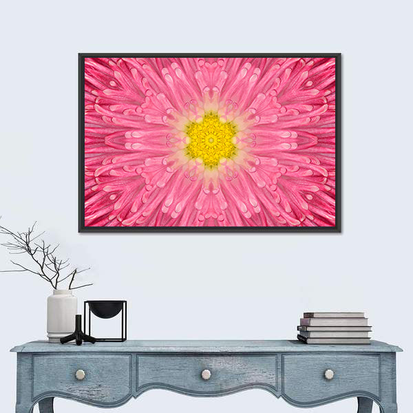 Daisy Pink Flower Canvas Wall Art