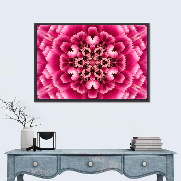 Concentric Mandala Flower Canvas Wall Art