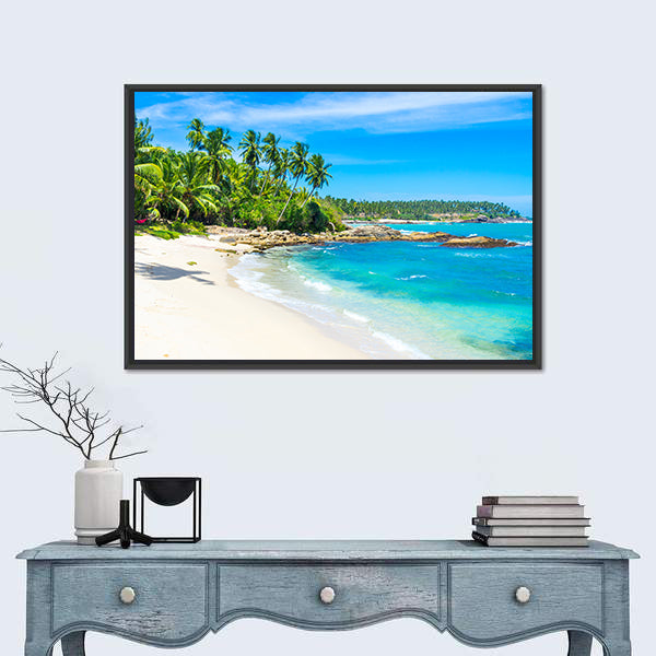 Tropical Beach In Sri Lanka Canvas Wall Art