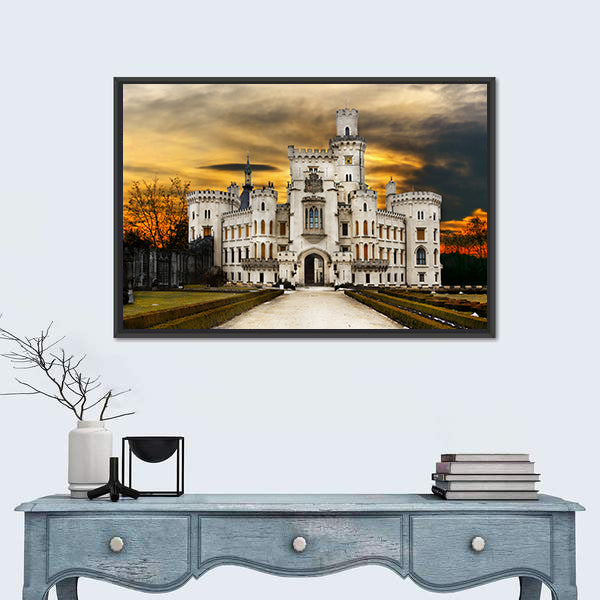 Hluboka Castle In Bohemia Canvas Wall Art