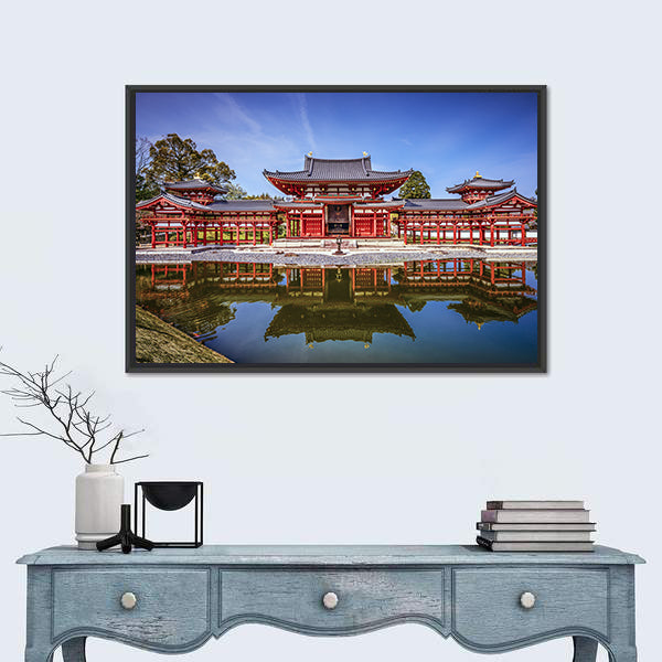 Byodo-in Temple Phoenix Hall Reflection Canvas Wall Art