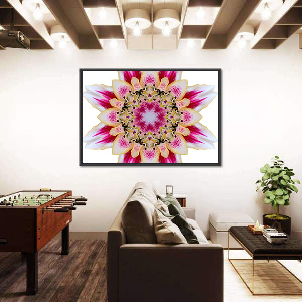 Scenic Flower Mandala Canvas Wall Art