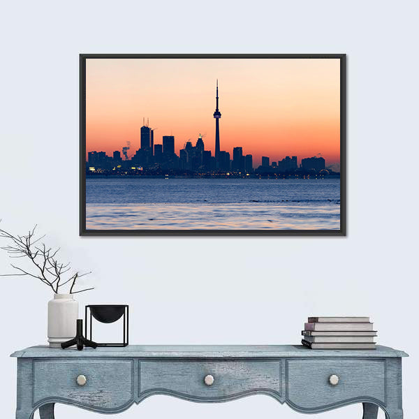 Toronto Skyline At Dawn Canvas Wall Art