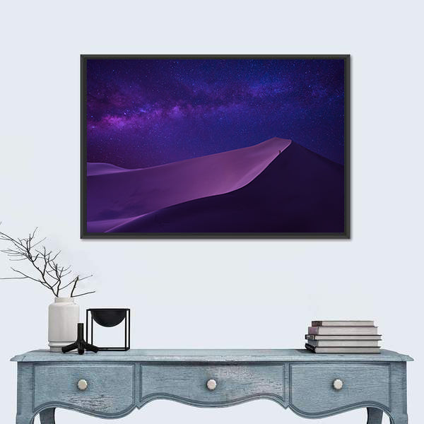 Milky Way Over Sahara Dunes Canvas Wall Art