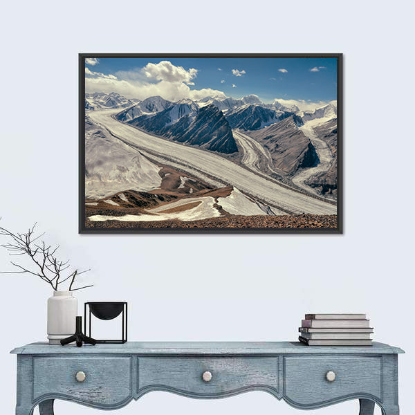 Fedchenko Glacier In Tajikistan Canvas Wall Art