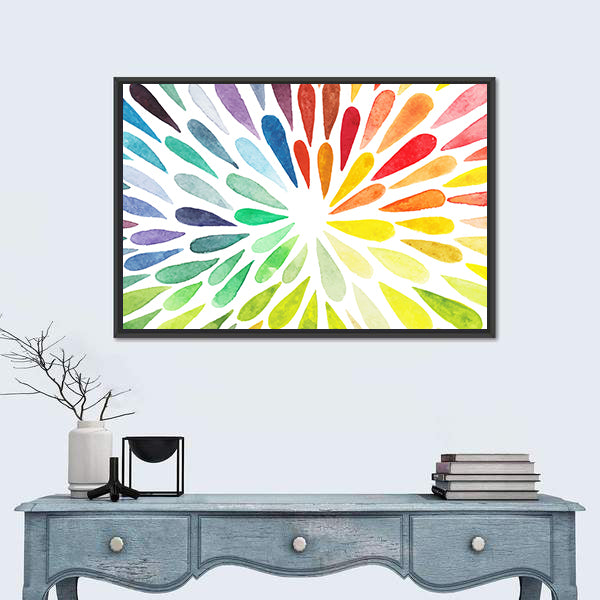 Colorful Splash Drops Canvas Wall Art