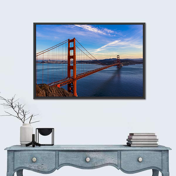 Golden Gate Bridge at Golden Hour San Francisco Canvas Wall Art