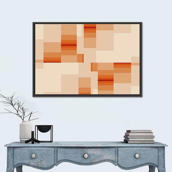 Digital Rectangles Abstract Canvas Wall Art