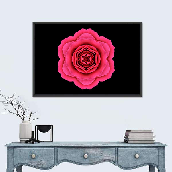 Pink Kaleidoscope Flower Canvas Wall Art