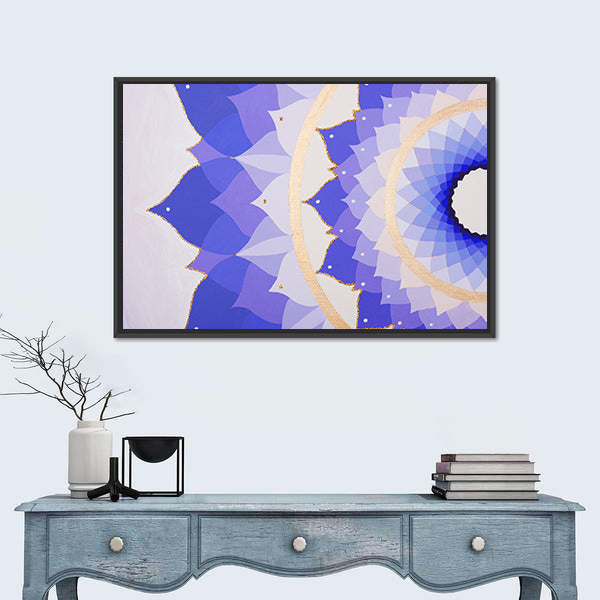 Purple Flower Mandala Canvas Wall Art